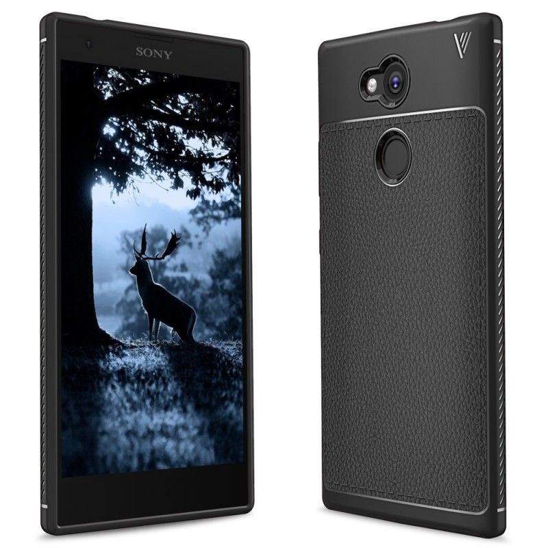 Skal Sony Xperia L2 Grå Premium Lädereffekt