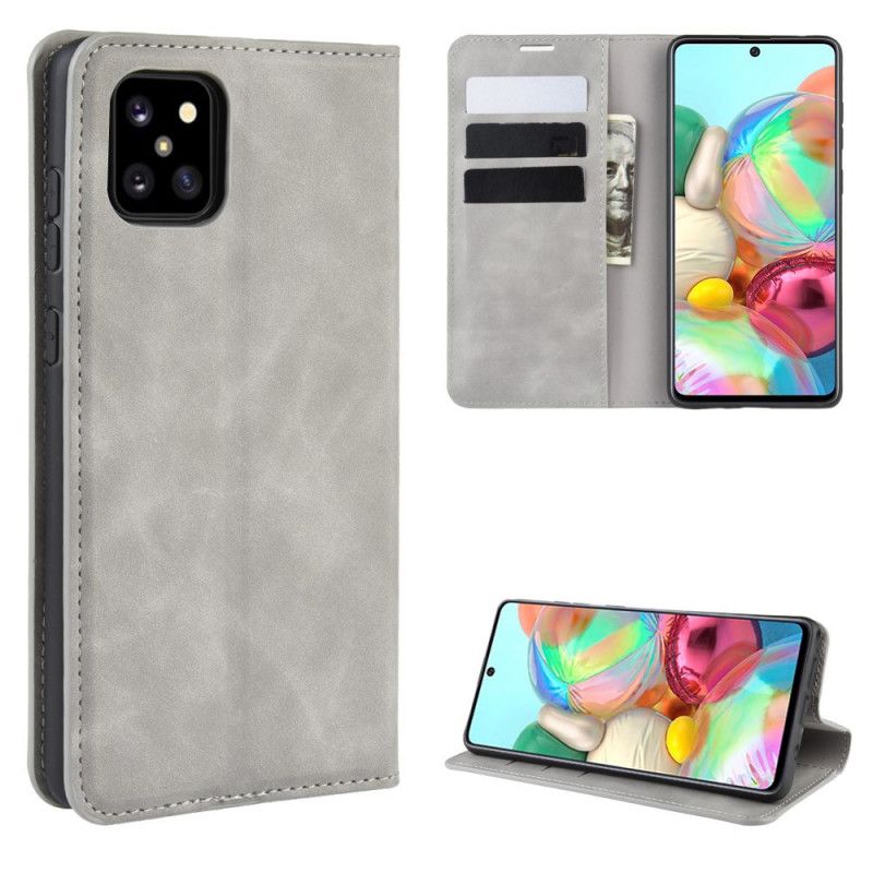 Folio-fodral Samsung Galaxy Note 10 Lite Svart Elegant Lädereffekt