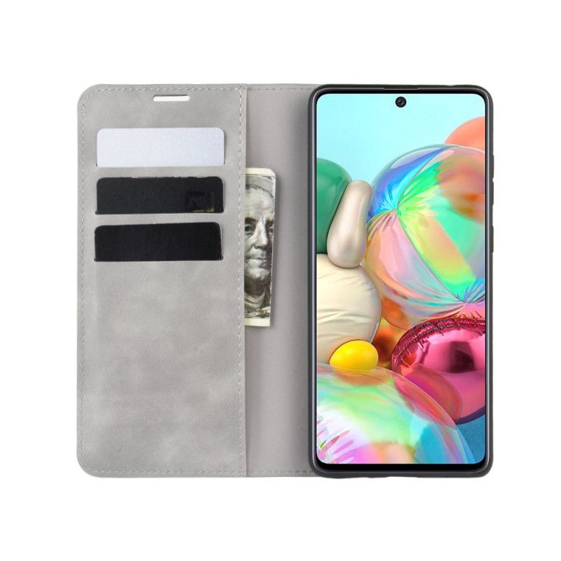 Folio-fodral Samsung Galaxy Note 10 Lite Svart Elegant Lädereffekt