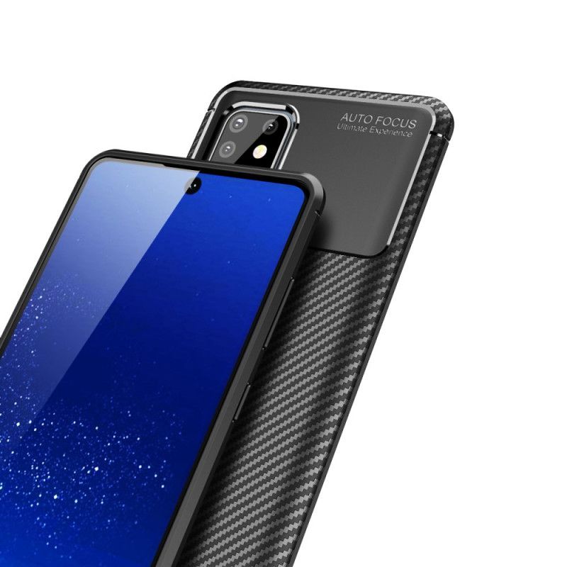 Skal Samsung Galaxy Note 10 Lite Svart Flexibel Kolfiberstruktur