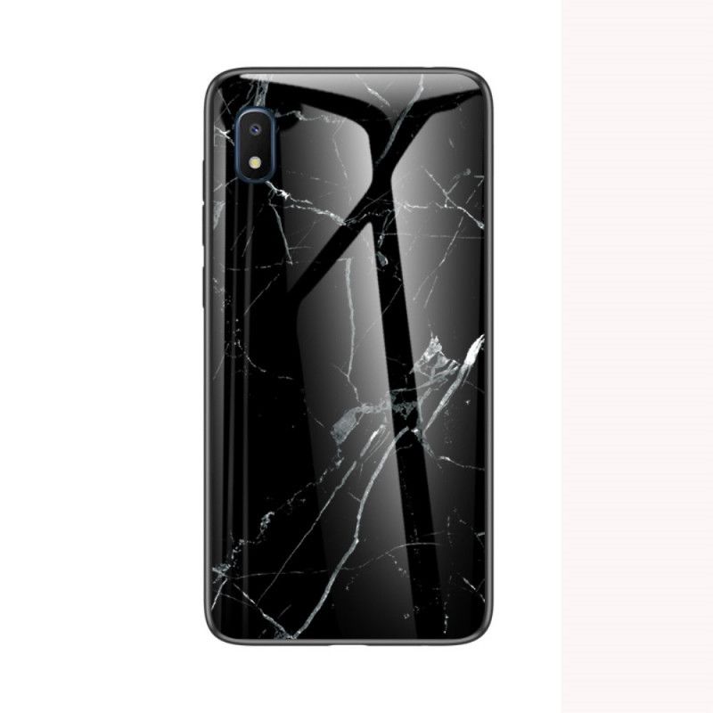 Skal Samsung Galaxy A10e Svart Härdade Glasfärger