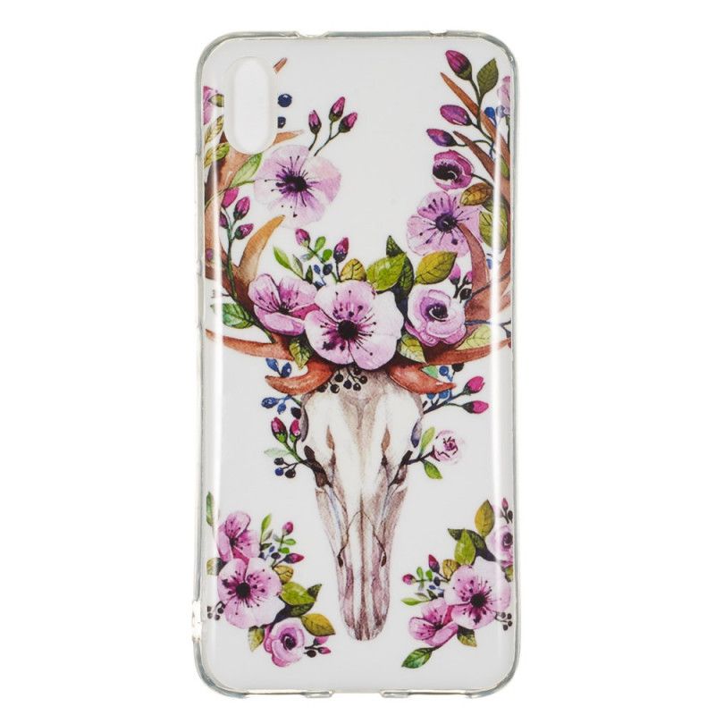 Skal för Xiaomi Redmi 7A Fluorescerande Blommig Älg
