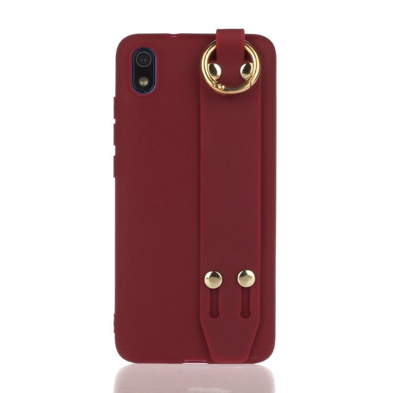 Skal för Xiaomi Redmi 7A Röd Silikon Med Stödrem