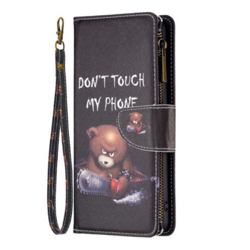 Fodral Realme C35 Med Kedjar Strappy Dangerous Bear Zipper Pouch
