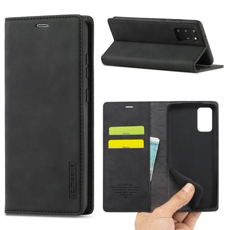 Folio-fodral för Samsung Galaxy S20 Plus / S20 Plus 5G Svart Lc.Imeeke Lädereffekt