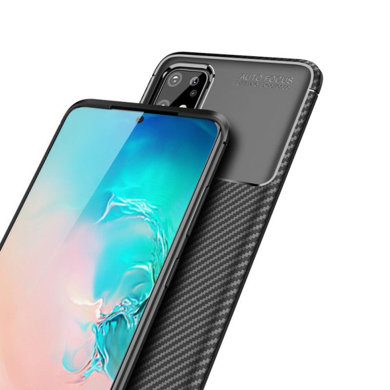 Skal Samsung Galaxy S20 Plus / S20 Plus 5G Svart Mobilskal Flexibel Kolfiberstruktur