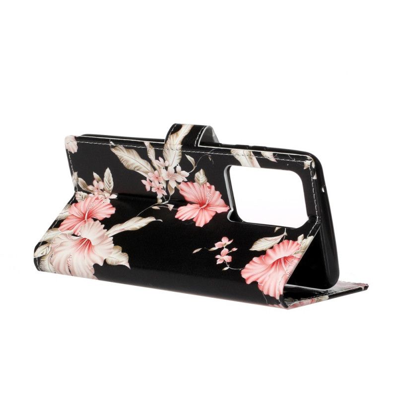 Skyddsfodral Samsung Galaxy S20 Plus / S20 Plus 5G Svart Designblommor