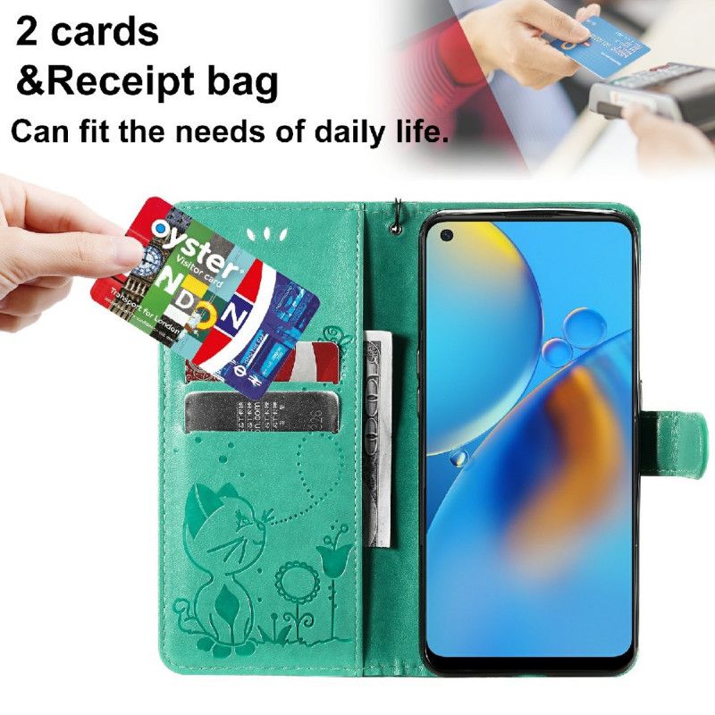 Fodral Oppo A74 4g Cat And Bee Thong