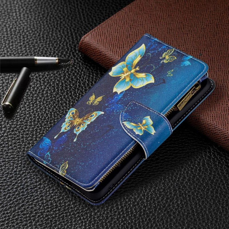 Fodral Oppo A74 4g Fjärilsficka Med Dragkedja