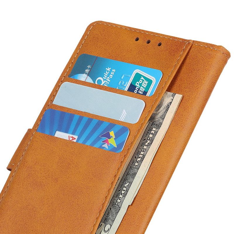 Fodral Oppo A74 4g Matt Retro Lädereffekt