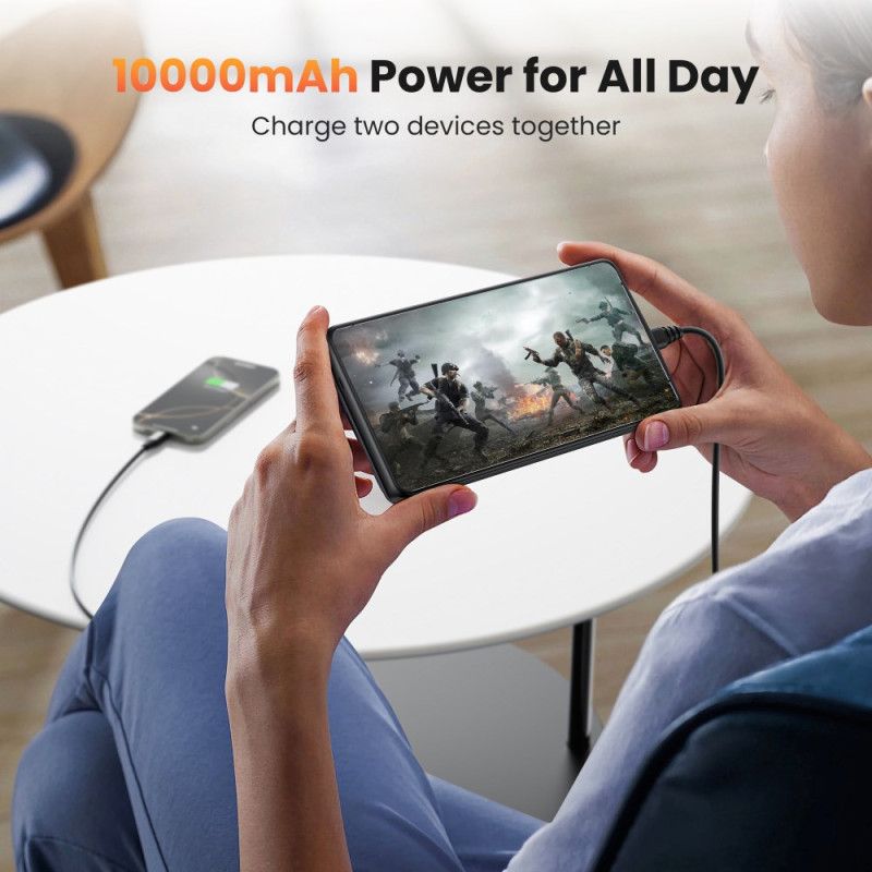 10000mah Externt Batterifodral För Samsung Galaxy S25 / S24