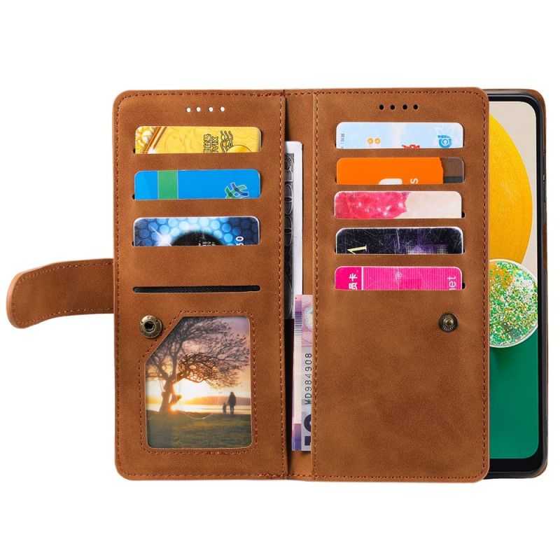 Fodral Samsung Galaxy S25 5g Plånbok Med 9 Kortfack Och Snodd