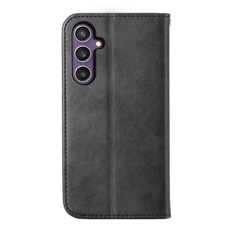 Folio-fodral Samsung Galaxy S25 5g Kalvskinnsstruktur