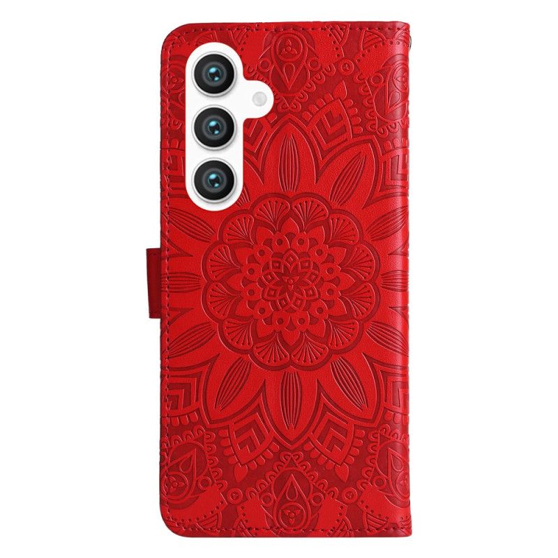 Läderfodral Samsung Galaxy S25 5g Telefonfodral Mandala-rem