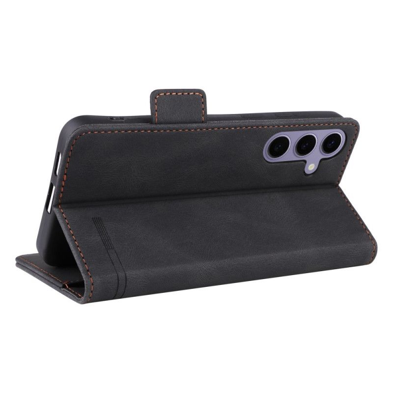 Läderfodral Samsung Galaxy S25 5g Telefonfodral Retro Mockaeffekt