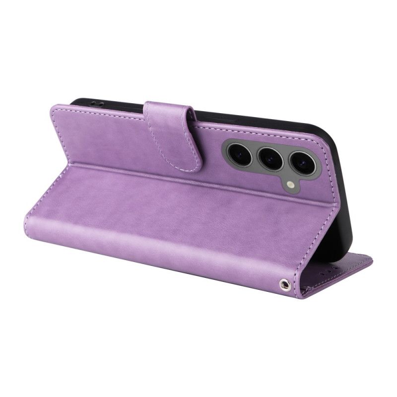 Läderfodral Samsung Galaxy S25 5g Telefonfodral Små Blommor