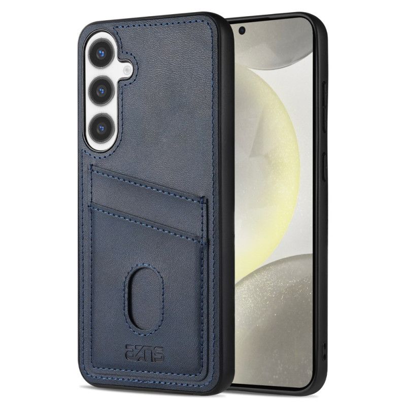 Skal För Samsung Galaxy S25 5g Korthållare I Texturerat Läder