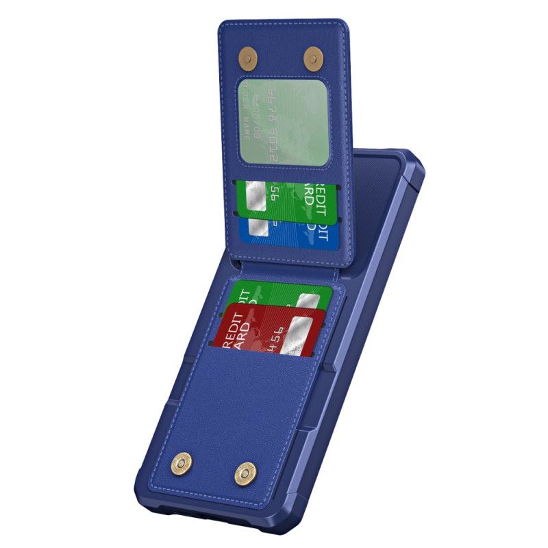 Skal För Samsung Galaxy S25 5g Korthållare Och Stativ Med Metalleffekt