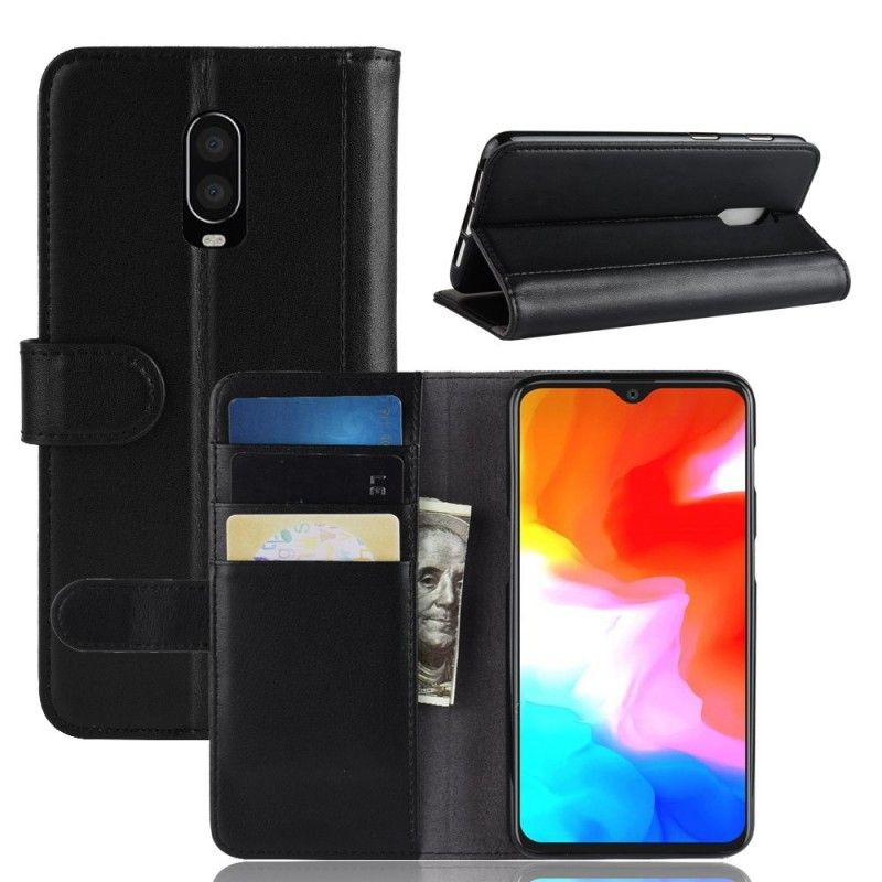 OnePlus 6T Svart Delat Läder