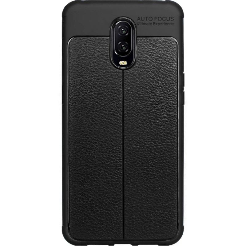 Skal OnePlus 6T Svart Sömnad I Imak Konstläder