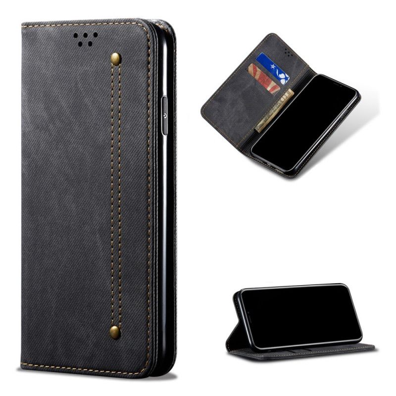 Folio-fodral för Xiaomi Mi 10T / 10T Pro Svart Jeanstyg