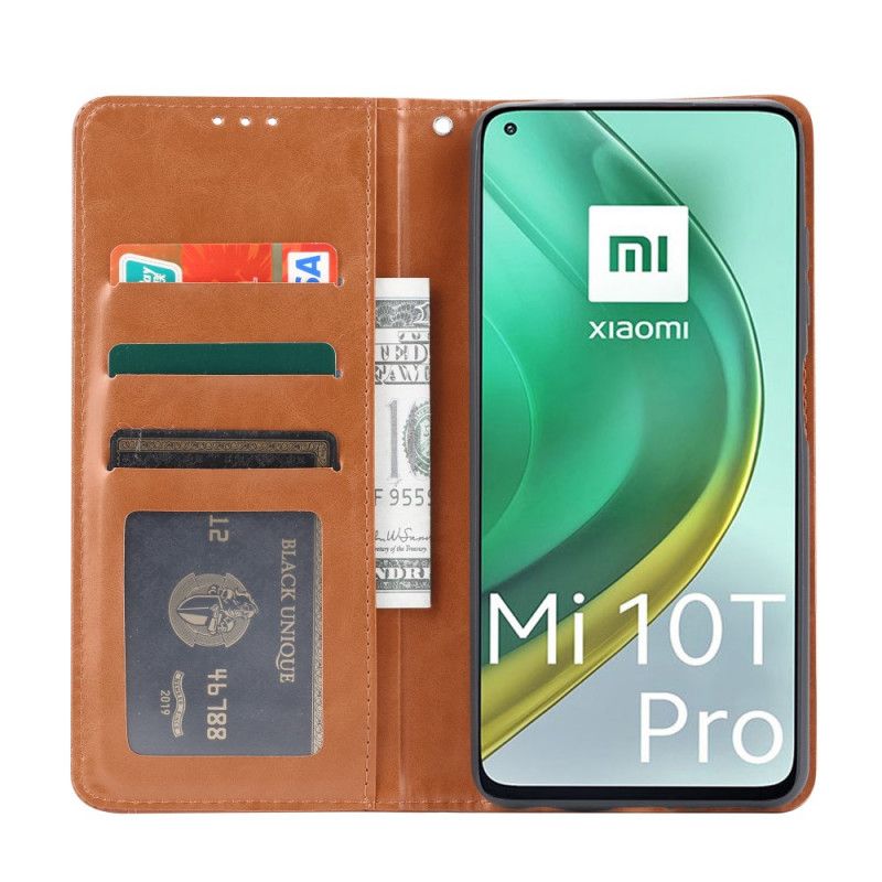 Folio-fodral för Xiaomi Mi 10T / 10T Pro Svart Korthållare I Konstläder