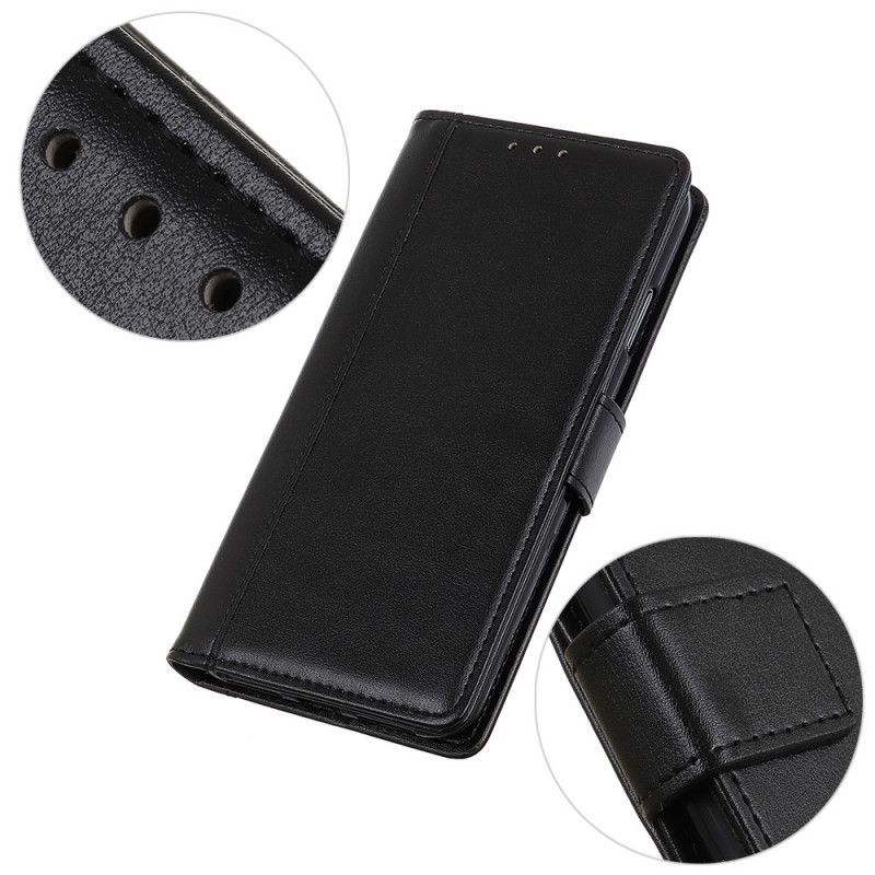 Läderskal Xiaomi Mi 10T / 10T Pro Svart Läderstil