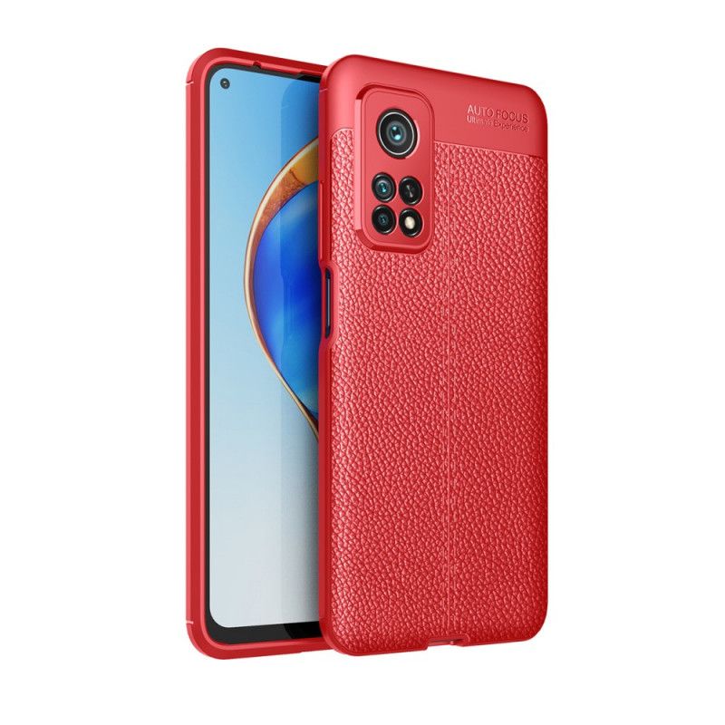 Skal för Xiaomi Mi 10T / 10T Pro Svart Lychéläder Med Dubbla Linjer