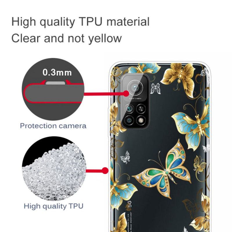 Skal Xiaomi Mi 10T / 10T Pro Guld Fjärilar
