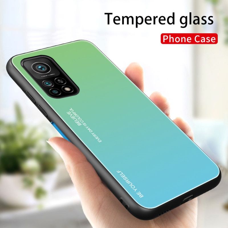 Skal Xiaomi Mi 10T / 10T Pro Röd Var Dig Själv Härdat Glas