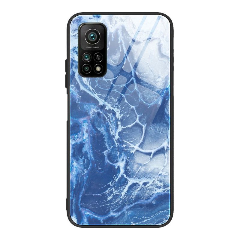 Skal Xiaomi Mi 10T / 10T Pro Rosa Marmorfärger Härdat Glas
