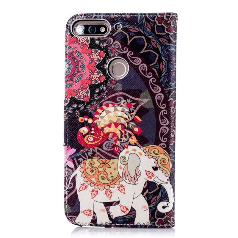 Fodral för Huawei Y7 2018 Etnisk Elefantmandala