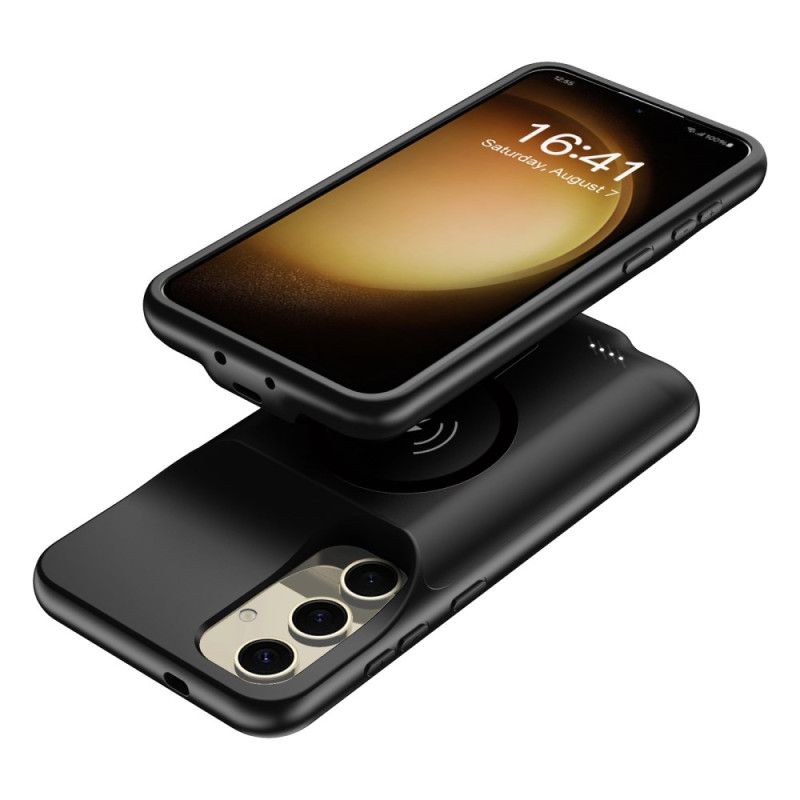 10000mah Batterifodral För Samsung Galaxy S25 Plus Med Extern Laddare Och Magnetfäste