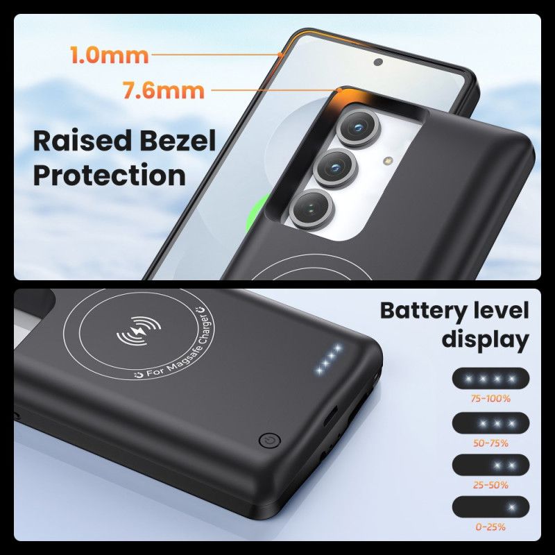 10000mah Batterifodral För Samsung Galaxy S25 Plus / S24 Plus Med Laddare Och Magnetfäste