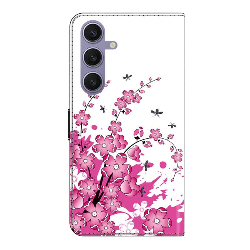 Fodral För Samsung Galaxy S25 Plus 5g Rosa Blommönster