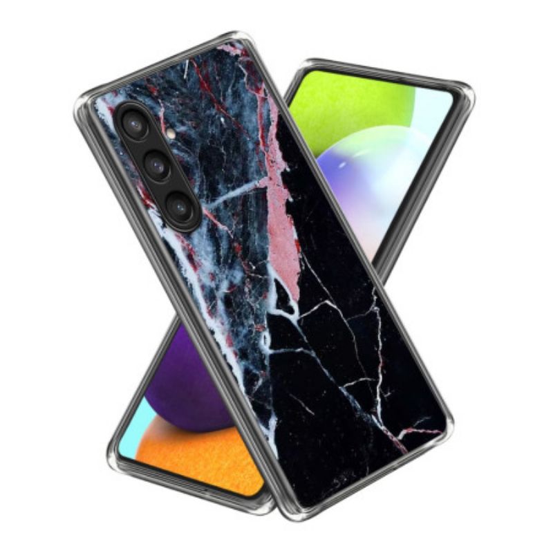 Skal För Samsung Galaxy S25 Plus 5g Svart Och Rosa Marmor