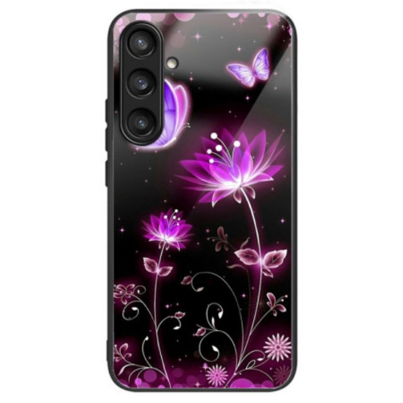 Skal Samsung Galaxy S25 Plus 5g Blommor Och Fjärilar I Härdat Glas