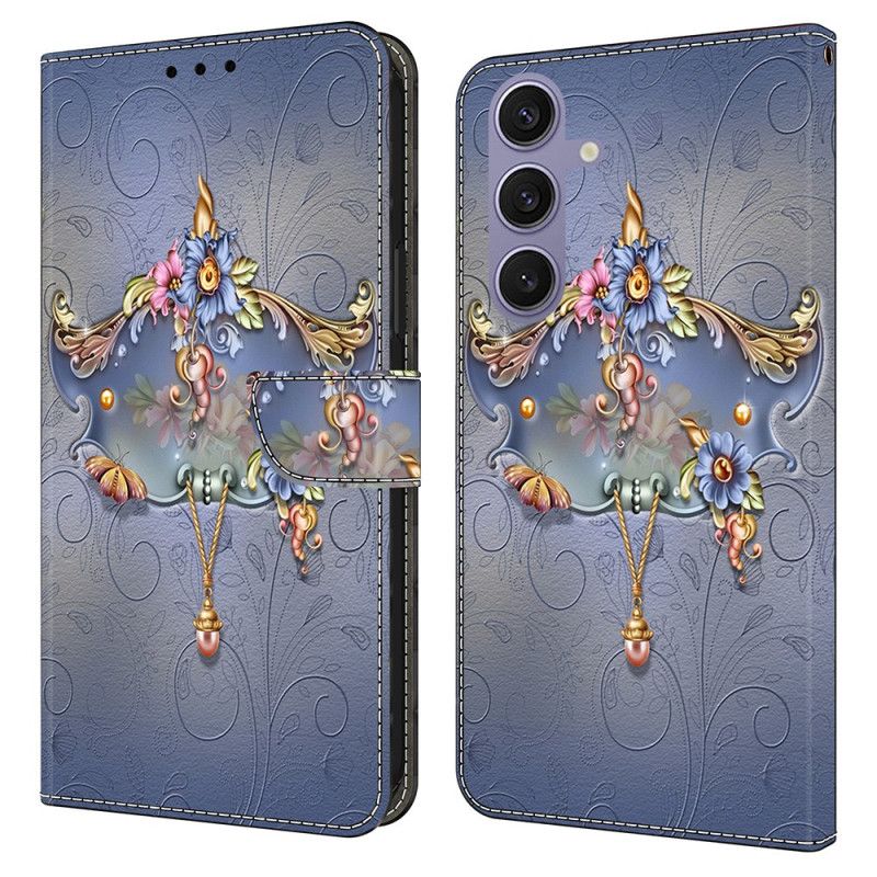 Skyddsfodral Samsung Galaxy S25 Plus 5g Graverade Blommor