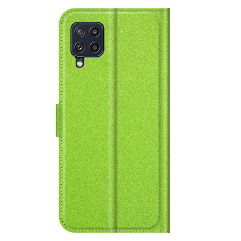 Fodral Samsung Galaxy M32 Klassisk Litchi-lädereffekt