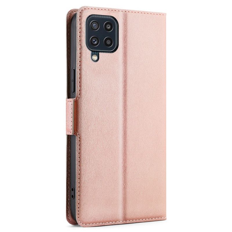 Läderskal Fodral Samsung Galaxy M32 Flap Dubbel Design