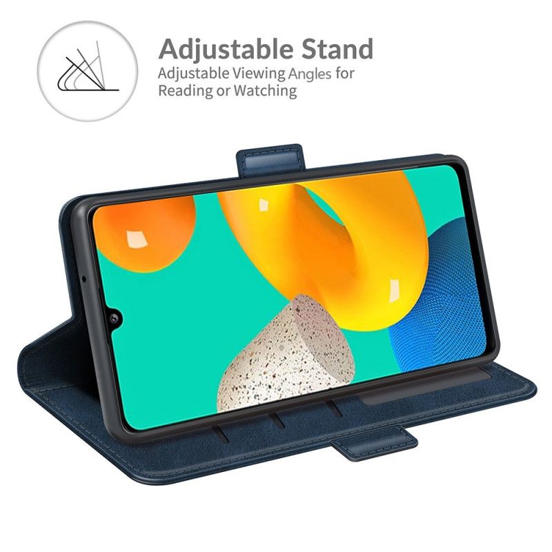 Skyddsfodral Samsung Galaxy M32 Lädereffektdesign