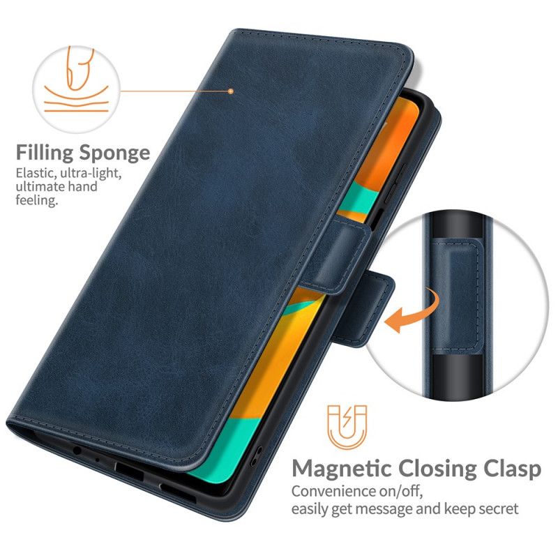 Skyddsfodral Samsung Galaxy M32 Lädereffektdesign