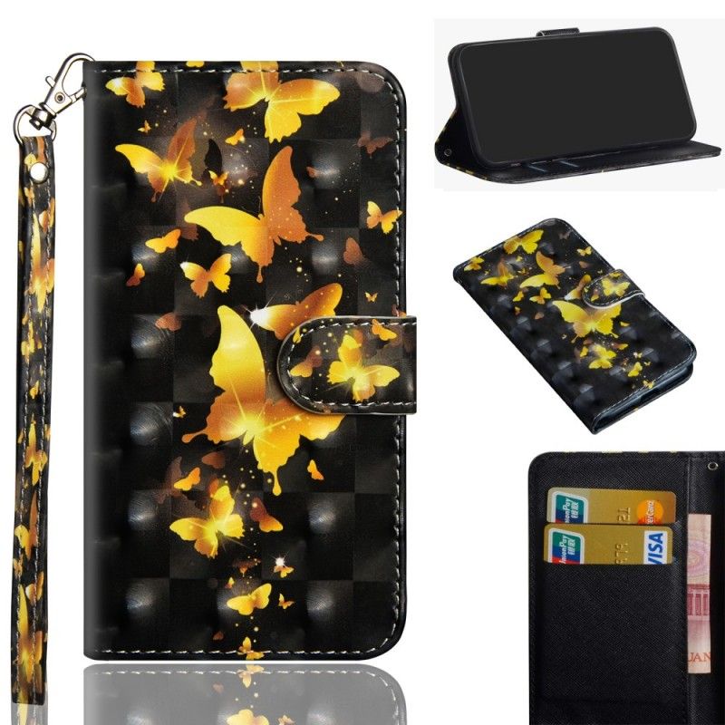 Fodral för Samsung Galaxy J4 Plus Gula Fjärilar