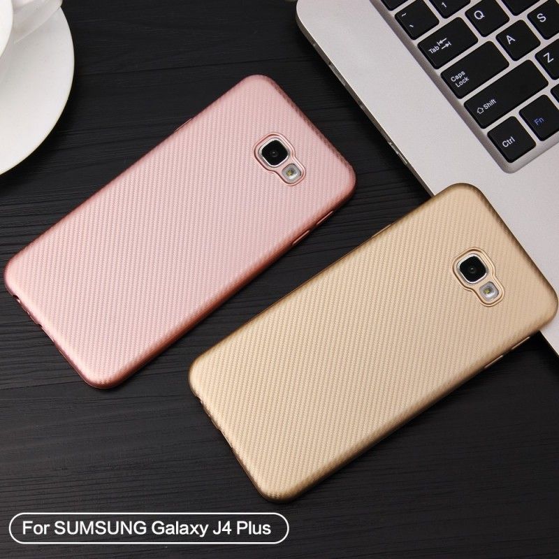 Skal Samsung Galaxy J4 Plus Svart Halkfritt Vävt