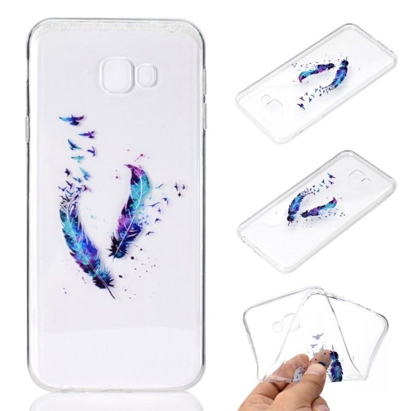 Skal Samsung Galaxy J4 Plus Transparent Fjäder
