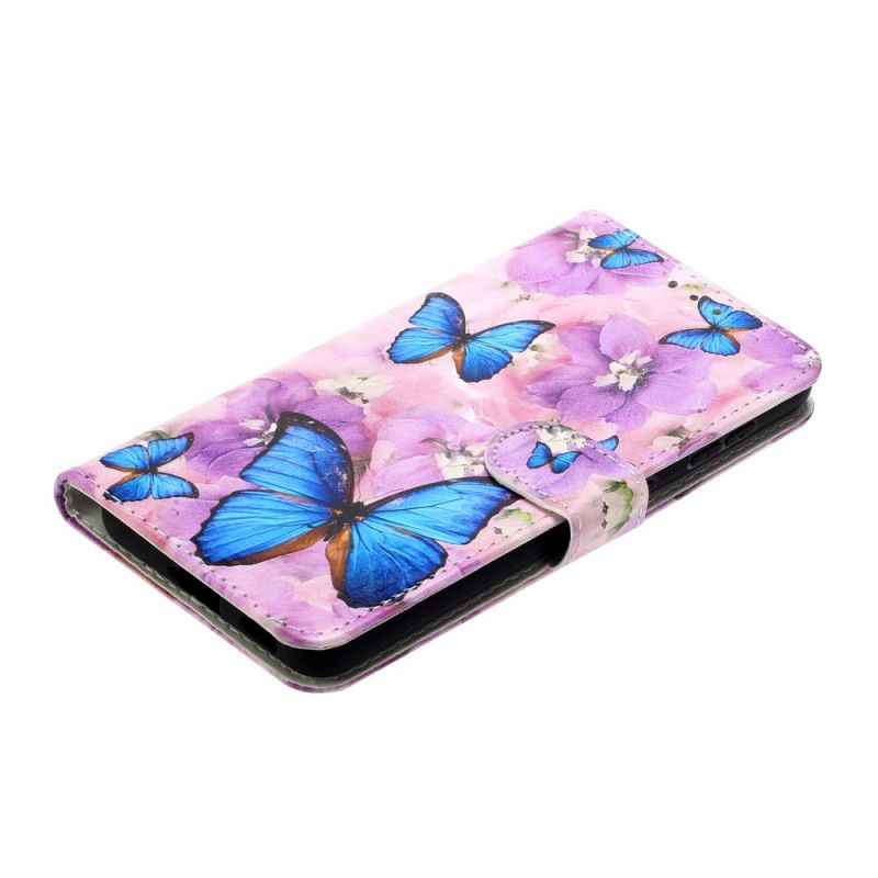 Fodral för Samsung Galaxy S21 Plus 5G Blommiga Fjärilar