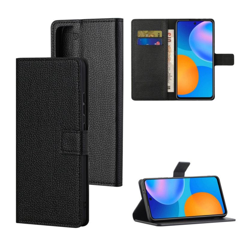 Fodral Samsung Galaxy S21 Plus 5G Litchi-Kornlädereffekt