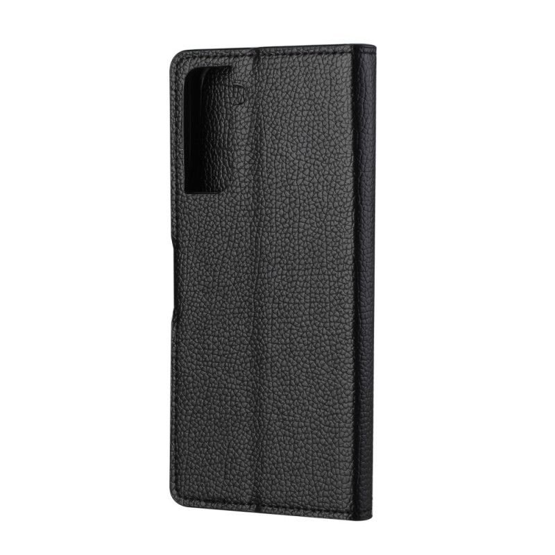 Fodral Samsung Galaxy S21 Plus 5G Litchi-Kornlädereffekt