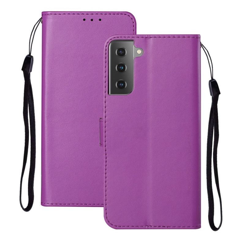 Fodral Samsung Galaxy S21 Plus 5G Svart Unik Design Med Rem