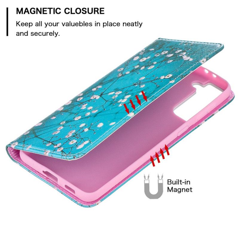 Folio-fodral Samsung Galaxy S21 Plus 5G Blommande Grenar
